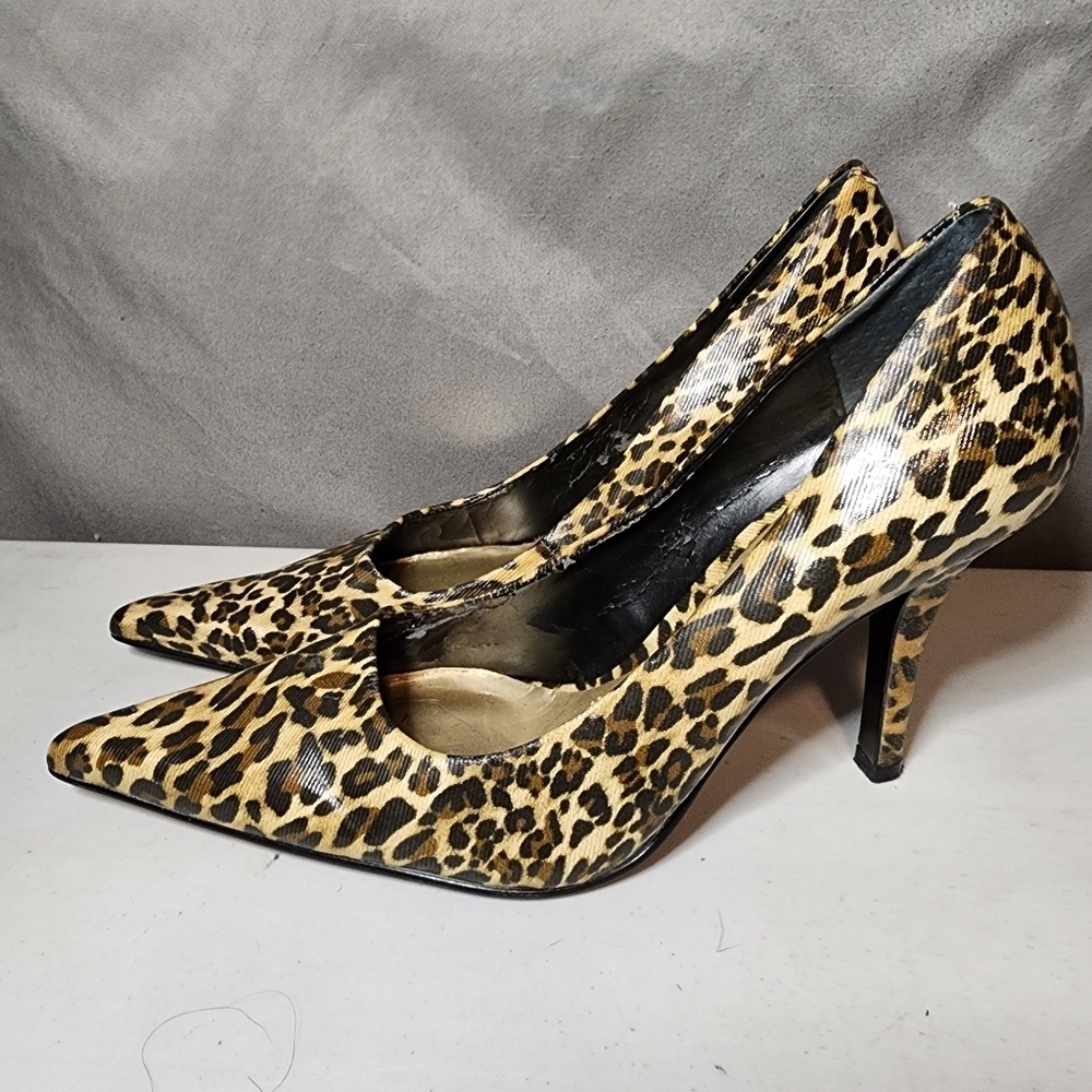 Leopard Print Stiletto Heels - Picture 2 of 5